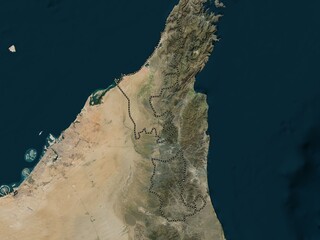 Ras Al Khaymah, United Arab Emirates. High-res satellite. No legend © Yarr65