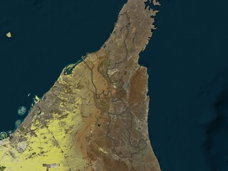 Ras Al Khaymah, United Arab Emirates. Low-res satellite. No legend © Yarr65