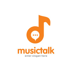 musical logos, music chat, with chat bubbles. for the application logo, event, community, etc. 