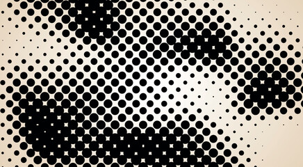 Black and white dotted halftone background	
