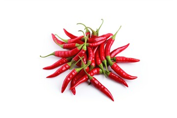 red hot chili peppers on white background