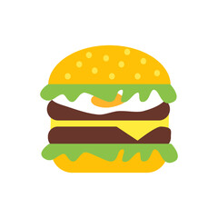 hamburger isolated on white