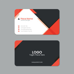 Professional business card template design, Printable double sided corporate visiting card template design