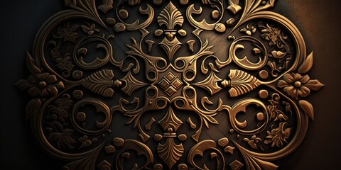 Medieval Chic Background - Modern Retro Vintage Medieval Backdrop - Timeless Elegance: A Medieval Chic Background Fit for Royalty - Medieval Wallpaper created with Generative AI technology - obrazy, fototapety, plakaty