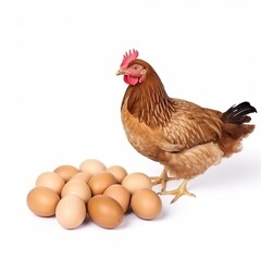 Fototapeta premium chicken and eggs