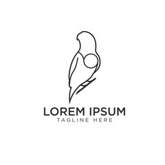 Fototapeta premium bird abstract logo, simple and modern, for industry and technology