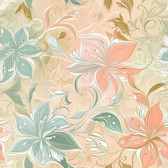 Playful and modern floral seamless pattern, featuring bold and geometric shapes that add a trendy and edgy touch to any project.