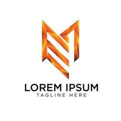 design abstract letter logo, simple and modern, for industry and technology