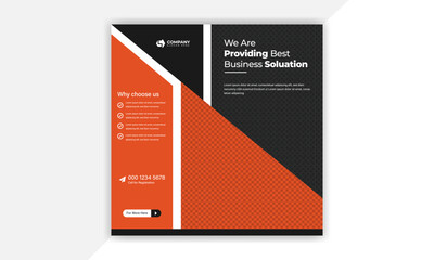 Digital Marketing Agency Social Media Post Design. Web Banner Design. Modern Webinar Template.