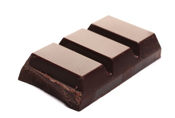 Chocolate bar isolated on white