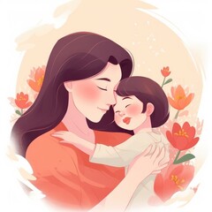 mother day, motherday, mother day's, love, woman, baby, mother, couple, vector, child, family, illustration, heart, people, kiss, mom, art, valentine, cartoon, silhouette, day, boy, drawing, parent, h
