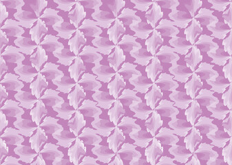 Abstract floral seamless pattern with dots and drawn watercolor textured petals. Stylish abstract flourish  background