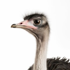 ostrich, white background