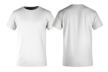 Men's White T-Shirt Template for Design Mockup and Print. Generative AI