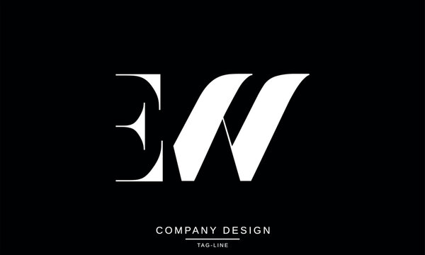 EW, WE, Abstract Letters Logo Monogram