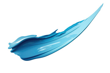 blue brush stroke watercolor liquid isolated on white background.Generative AI
