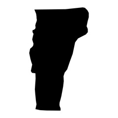 Vermont state map on black background