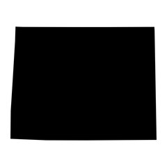 Obraz premium Wyoming black map on white background