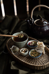 Herbal medicine, phytotherapy medicinal herbs For preparation of infusions, decoctions, tea, dried herbs Ready to brew