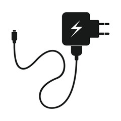 mobile phone charger icon vector design template illustration