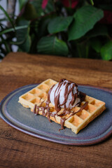 ice cream with chocolate