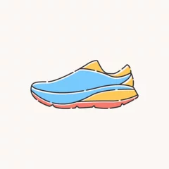 Zelfklevend Fotobehang shoes icon, flat illustration of men's shoes symbol © kani art