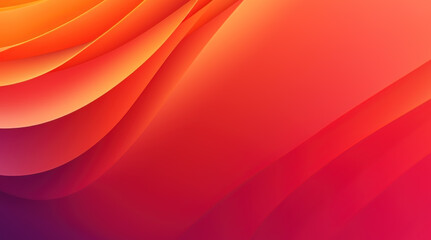 Abstract background with smooth lines in red and orange colors.  Generative AI