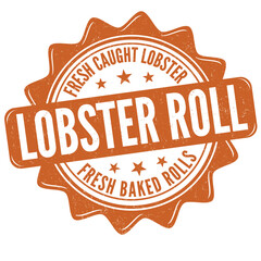 Obraz premium Lobster roll label or stamp