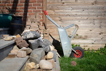 old wheelbarrow