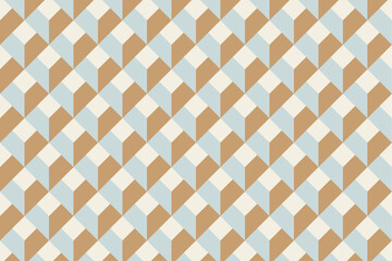 Geometric rhombus background. Vector seamless pattern with isometric blocks.