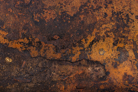 Old rusty steel surface, flat background texture