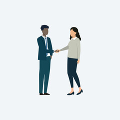 Finance and business deal handshake