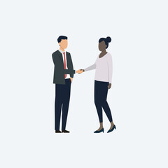 Finance and business deal handshake