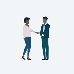 Finance and business deal handshake