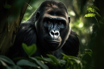 Obraz premium silverback gorilla in the jungle