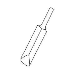 Cricket Bat Vector Coloring Page For Kids
