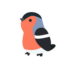 Bird Bullfinch cartoon