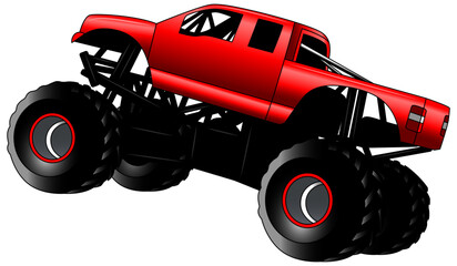 red monster truck © Vectors