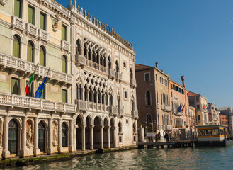Obraz na płótnie Canvas VENICE, ITALY - FEBRAURY 14, 2020: buildings on Grand Canal.