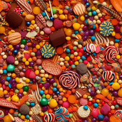 Fototapeta na wymiar Candy Cluster 1 - Seamless Repeating Background Tile