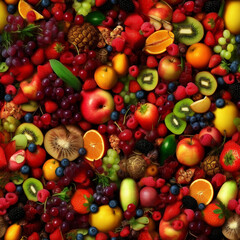 Mixed Fruit 1 - Seamless Repeating Background Tile