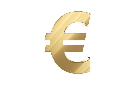 Illustration of golden Euro symbol