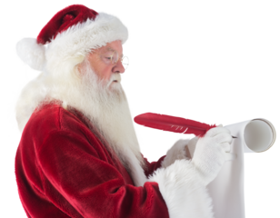 Father Christmas writes a list