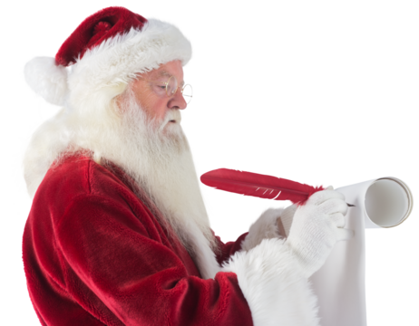 Father Christmas writes a list