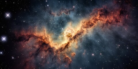 Fototapeta na wymiar space nebula and galaxy