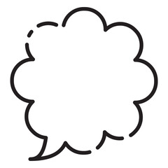 吹き出しのイラスト9【破線】