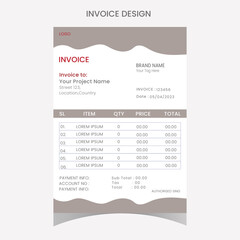 Free vector abstract geometric business invoice template