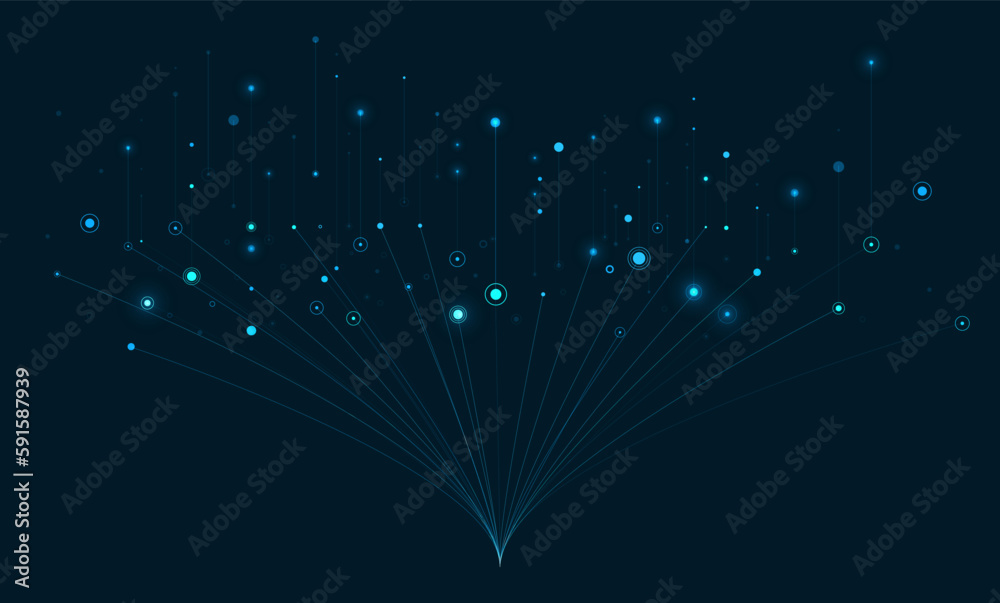 Aufkleber Big data visual information background. Social network concept. Connection vector background.