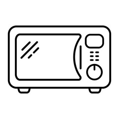 Microwave oven icon. Kitchen appliance icon. 