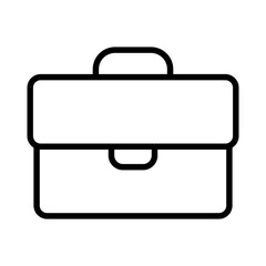 Briefcase icon. Business bag icon. Suitcase, portfolio symbol, linear style pictogram isolated on white.